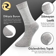 Pamuklu Dıyabetik Erkek Düz Çorap Premium 5'li