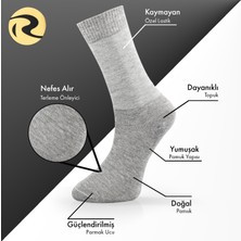 Pamuklu Dıyabetik Erkek Düz Çorap Premium 5'li