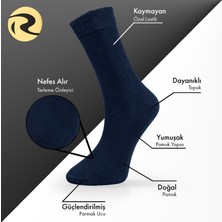 Pamuklu Dıyabetik Erkek Düz Çorap Premium 5'li