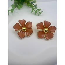 Çiçek Küpe (Turuncu)