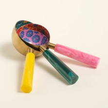 Rampur Çelik - Reçine Ölçü Kaşık Seti 4X16X3 cm Renkli