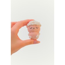 Amigurumi Anahtarlık El Yapımı Anahtarlık Kuzu Figürlü Anahtarlık Doğal Çanta Süsü
