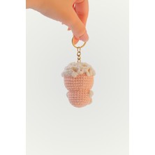 Amigurumi Anahtarlık El Yapımı Anahtarlık Kuzu Figürlü Anahtarlık Doğal Çanta Süsü
