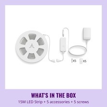 Wiz Rgb 15 Metre Akıllı LED Şerit (16 Milyon Renk, Wi-Fi Kontrollü) - Google Home, Alexa And Homekit