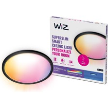 Wiz Superslim 32W Beyaz Sıva Üstü Rgb Akıllı LED Yuvarlak Panel Tavan Armatürü 55 cm Çapında 3750 Lumen