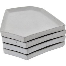Geometrik Beton Bardak Altlığı 4’lü Set