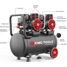 Cmc CMC-0913 50 Litre Sessiz Yağsız Hava Kompresörü 4 Hp
