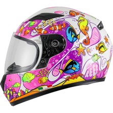 Sway 815K Kapalı Model Çocuk Kaskı (Ocean Beyaz-Pembe)