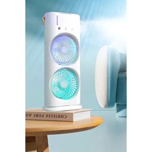 Masaüstü Taşınabilir Buzlu Vantilatör Su Soğutmalı LED Işıklı Soğutucu Fan