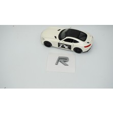 Dk Tuning R Rozet Gri 2.2cm Bagaj Yazı Logo Arma Volvo ile Uyumlu