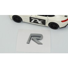 Dk Tuning R Rozet Gri 2.2cm Bagaj Yazı Logo Arma Volvo ile Uyumlu