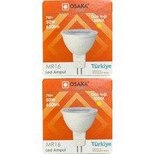 (2 adet) Osaka 7W (50W) Sarı Işık (3000K) G4 DUYLU (Iğne Bacak) LED Çanak Ampul
