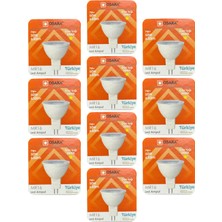 (10 adet) Osaka 7W (50W) Sarı Işık (3000K) G4 DUYLU (Iğne Bacak) LED Çanak Ampul