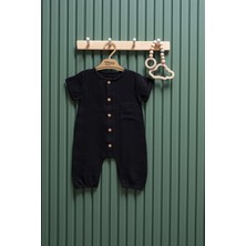 Yazlık Müslin Uzun Tulum – Kısa Kollu, 6-24 Ay | %100 Pamuk