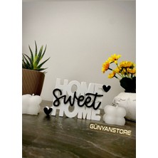 Günyan Store Dekoratif "home Sweet Home" Yazı Biblo, Şık Masa & Raf Süsü