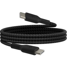 Boost Charge Örgülü Usb-C, Hızlı Şarj Cihazı, Usb-C Şarj Kablosu, iPhone 16, 15, Samsung Galaxy S24, S23, Pixel, Ipad, Macbook, Nintendo ve Daha Fazlası Için Hızlı Şarj, 1 Metre, Siyah