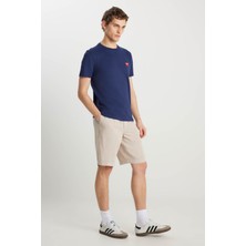 Wrangler Regular Fit Small Logo Lacivert Erkek T-Shirt MW70MD3335