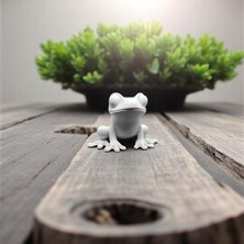 Krh 3D Print Sevimli Kurbağa Figürü – Dekoratif Masa Üstü