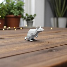 Krh 3D Print Geometrik Fare Figürü – 3D Baskı Dekoratif Minimal Biblo