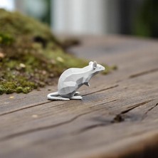 Krh 3D Print Geometrik Fare Figürü – 3D Baskı Dekoratif Minimal Biblo