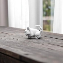 Krh 3D Print Sinirli Kedi Figürü – 3D Dekoratif Biblo