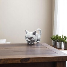 Krh 3D Print Sinirli Kedi Figürü – 3D Dekoratif Biblo