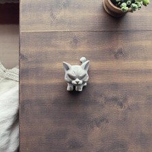Krh 3D Print Sinirli Kedi Figürü – 3D Dekoratif Biblo