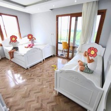 Beyaz Inci Çıtalı Model Mdf Karyola