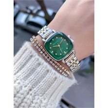 Ferrucci Retro Model Kare Kadın Kol Saati+Bileklik Hediye