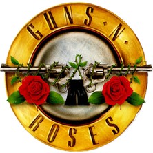 Maki Home Kaliteli Penye Kadın Erkek Unisex Yetişkin Baskılı Beyaz Gri Siyah Tshirt Guns N Roses