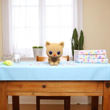 Krh 3D Print Örgü Desenli Kedi Fi̇gürü