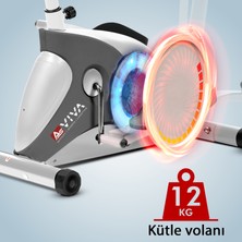 Asvıva C16 Bluetooth Beyaz Çapraz Bisiklet & Egzersiz Bisikleti | Çok Fonksiyonlu Fitness Aleti