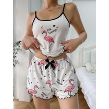 Flamingo Şortlu Takım Cıvıl Cıvıl