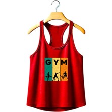 Fitness Gym Tank Top Sporcu Antrenman Atleti Siyah Ince Askılı