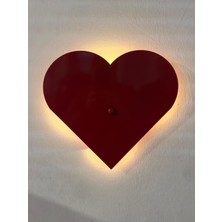 Büyük LED Pilli Kalp Aplik Metal Iç Mekan Duvar Aydınlatmaları, Hediyelik Ürünler Kalpli Işık