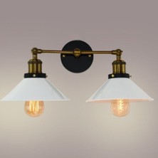 Retro,rustik,vintage Eskitme Duylu Mafsallı Hareketli Başlık Metal Aplik Şapka ÇAPI:23CM