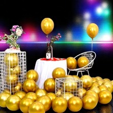 Ultra Yüksek Kalite 50 Adet Gold Krom Balon Aynalı Balon Parlak Balon Metalik Balon Krom Gold Balon