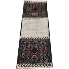 Yeni El Dokuma Çift Gözlü Yörük Pamuklu Yün Kilim Heybe 5912