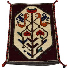 Yeni El Dokuma Nadide Çift Yüzlü Malatya Yün Halı Yastık 5908