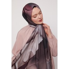 Acı Kahve Soyut Desen Love Şal