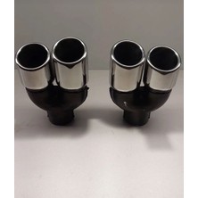 Ankgegzoz 76 mm Sağ Sol Takım Nikelaj Egzoz Ucu