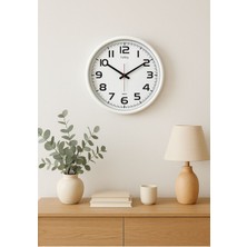 Homing Modern Beyaz Çerçeveli Duvar Saati 28 cm