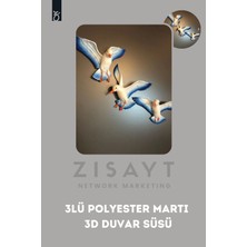 Elite Bahçe Balkon Martı Duvar Süsü 3'lü, 3 Model Martı Duvar Süsü 1 Adet