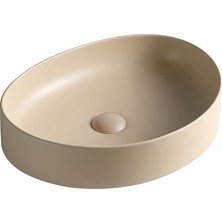EY-4713MK Tezgah Üstü Lavabo Mat Krem