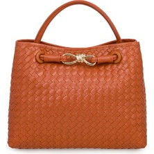 Bilik Deri Örgü Taba Kadın Omuz Çantası Blm 8106-ÖR