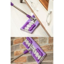 Musky Elite 1 Parça Mikrofiber Mandallı Mop Temizlik Seti Kova ile Düz Yüzeyler İçin Etkili Temizlik