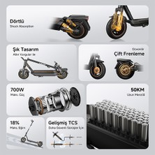 Navee Gt3 Elektrikli Scooter - 700W Güç - 50 Km Menzil - %18 Eğim Perf. - 25 Km Hız-Tcs - Çift Süspansiyon
