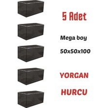 Elite Taşınma Kolisi Mega Fermuarlı Hurç 5 Adet Büyük Kutu 50x50x100 cm Düz Desenli