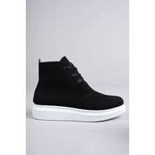 ET207 Oslo Bağcıklı Süet Erkek Günlük Spor Bot Bt - Siyah