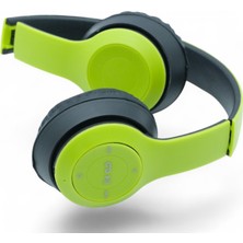 Viges P47 Wireless Bluetooth Kulak Üstü Kulaklık Yeşil-Siyah